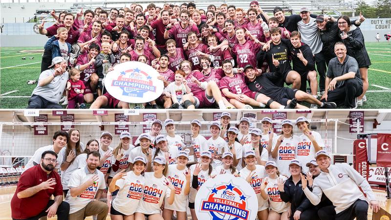 ColgateSNews's tweet card. Highlights from 2024-25 Colgate Athletics