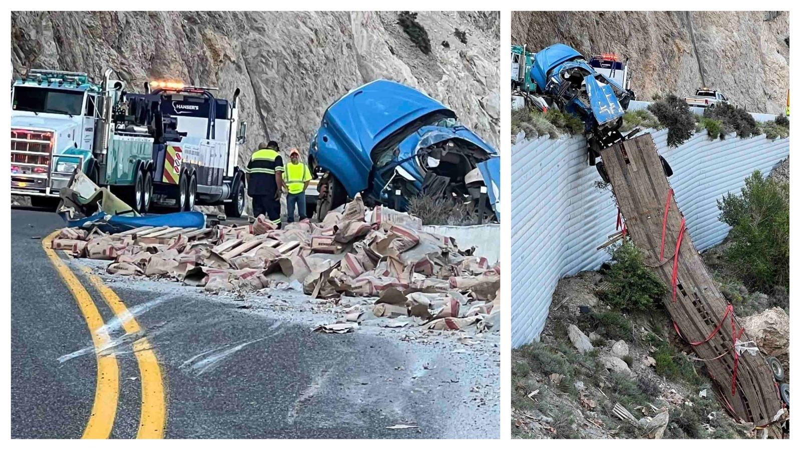 daily_cowboy's tweet card. A semi driver is alive and well after his truck careened off U.S. Highway 14-A in northern Wyoming. Somehow the semi managed to hang on and remains…