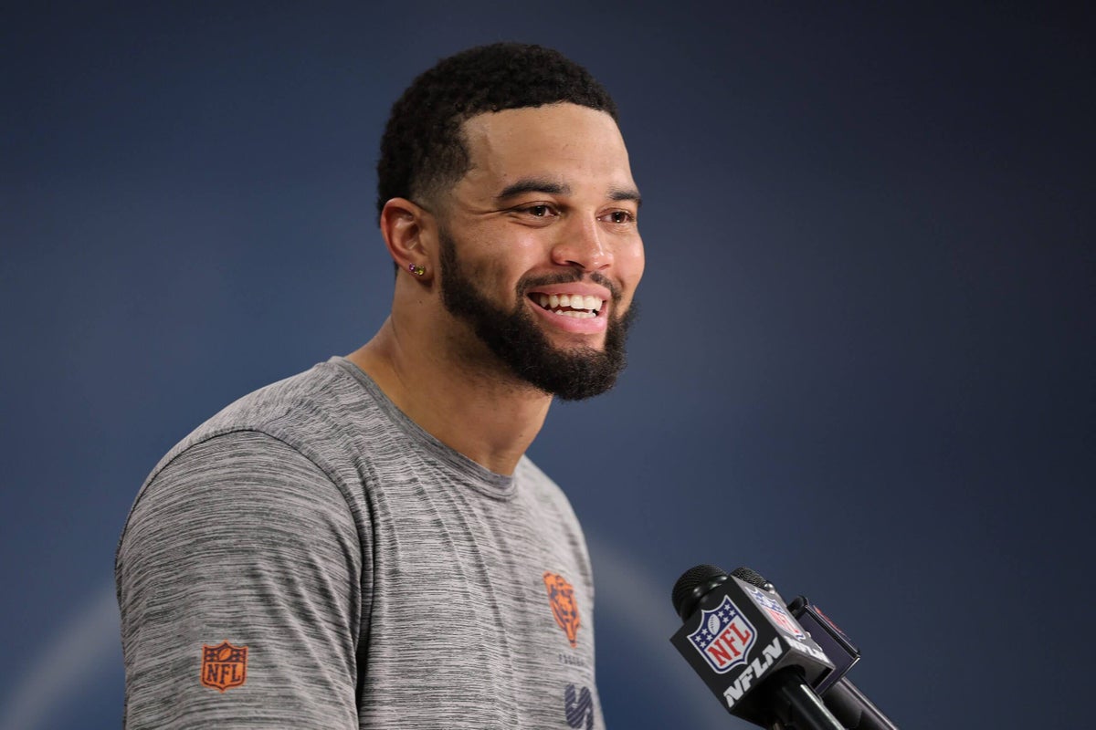 kfishbain's tweet card. The Bears opened training camp on Tuesday, and we heard from GM Ryan Poles, head coach Ben Johnson, QB Caleb Williams and DT Grady Jarrett.