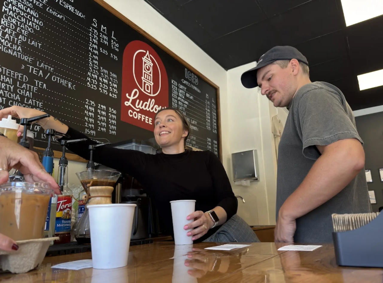 masslivenews's tweet card. The owners of Ludlow Coffee Company skipped the traditional "soft opening," where businesses hold off on special promotions and quietly begin serving customers.