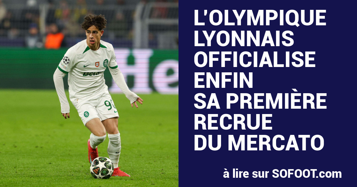 sofoot's tweet card. Un Lion à Lyon. Après un début d’été particulièrement chaotique, l’Olympique lyonnais tient enfin sa première recrue…