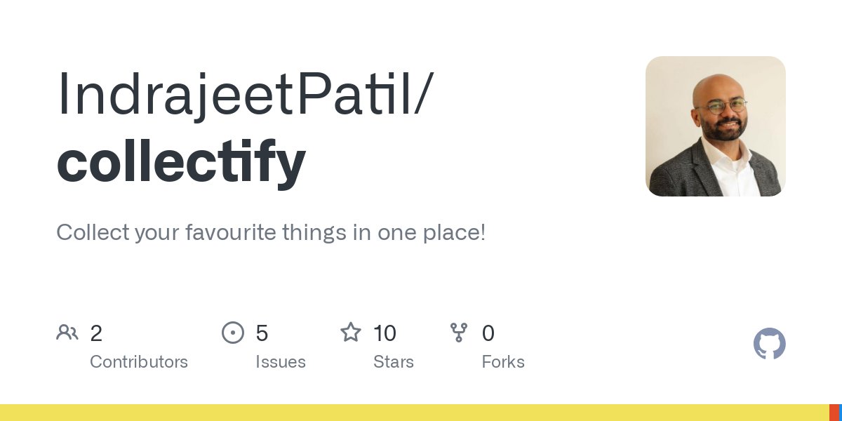 patilindrajeets's tweet card. Collect your favourite things in one place! Contribute to IndrajeetPatil/collectify development by creating an account on GitHub.