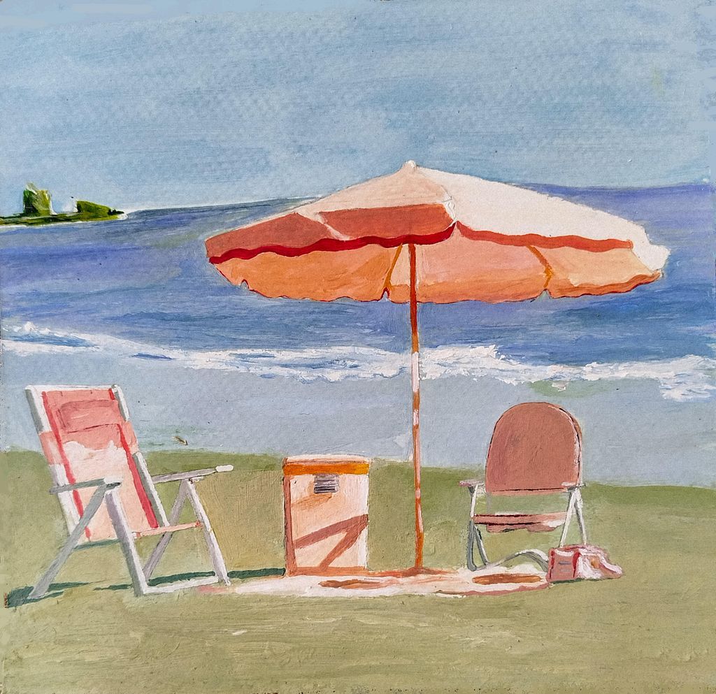 LeeMcCarthyArt's tweet card. Summer Delight in every wave and color, where peace and beauty come together as one. 🌞🌊 This is a physical painting, crafted with care and creativity.