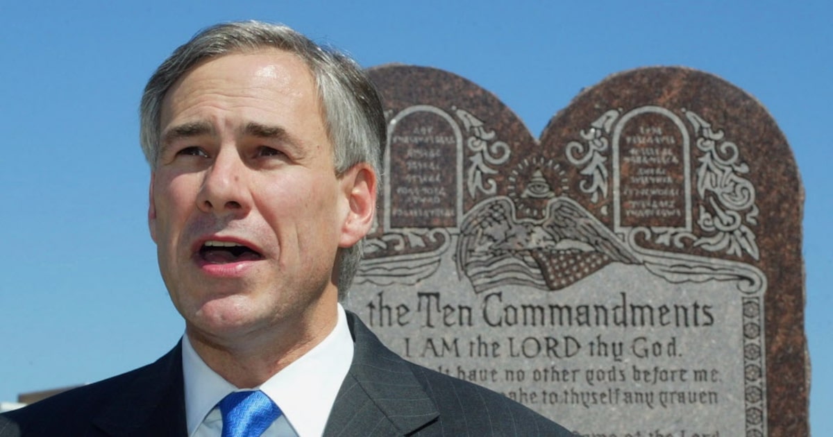 DMNOpinion's tweet card. Florida activist who printed thousands of Arabic “In God We Trust” posters for Texas schools is at it again, printing thousands of Ten Commandments posters...