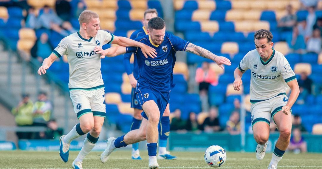 AFCWimbledon's tweet card. Dons put to the test ahead of season opener