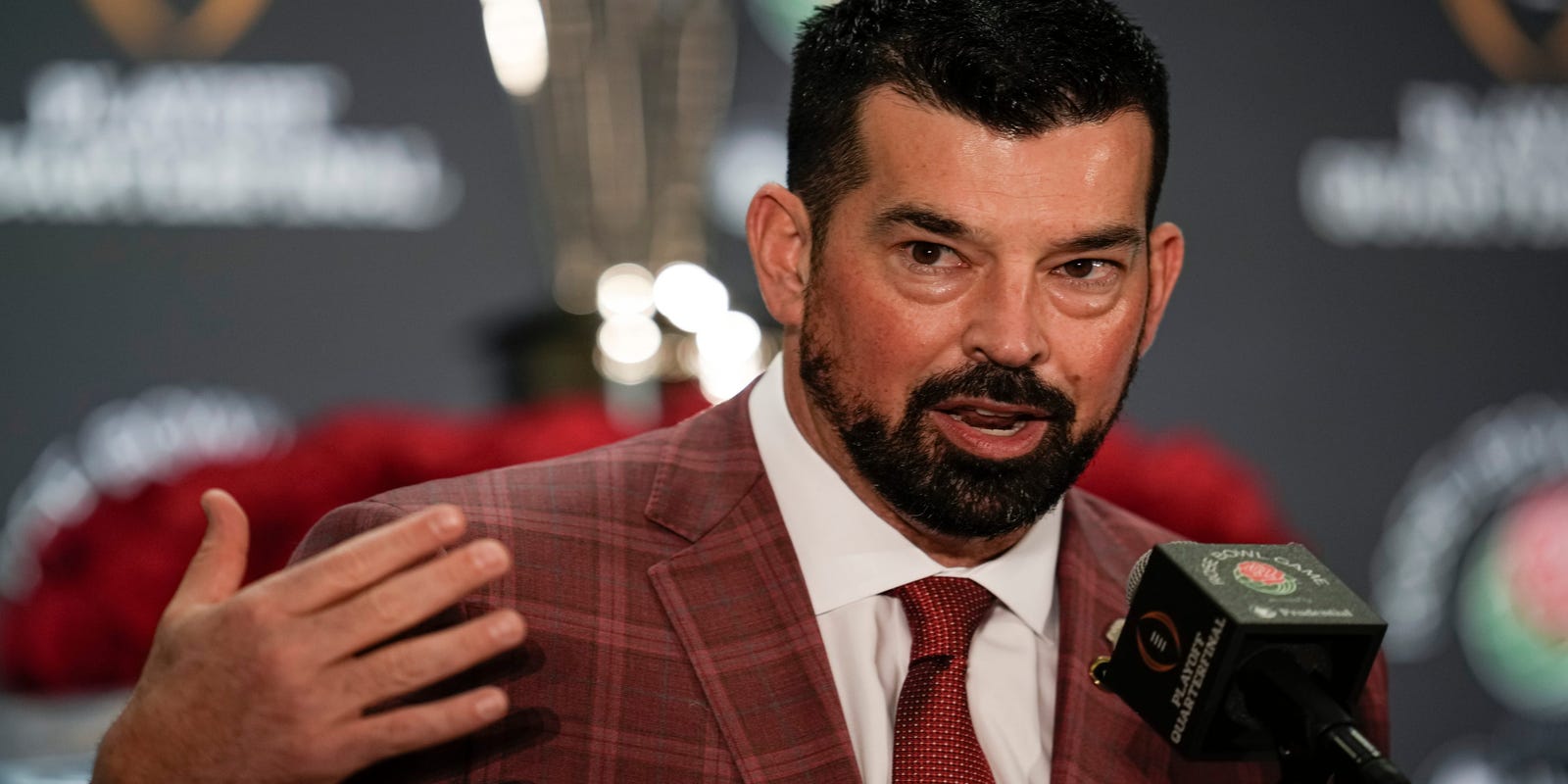 DispatchAlerts's tweet card. Ohio State football coach Ryan Day addressed 2025 goals, changes at coordinator on Big Ten media day. He also had strong remarks on Jeremiah Smith.