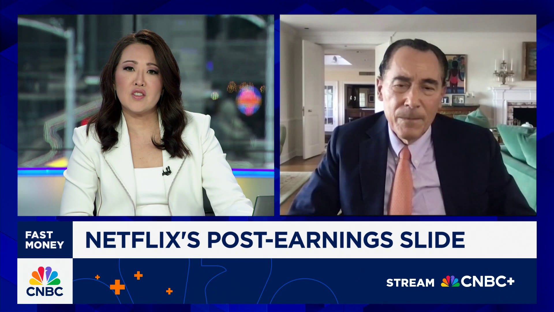 CNBCFastMoney's tweet card. Tom Rogers, fmr. NBC Cable President, joins 'Fast Money' to recap Netflix quarterly results and highlight areas of concern after the stock's post-earnings slide.