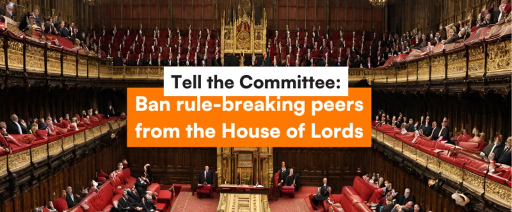 OrienteSanchez's tweet card. Peers who break the rules get to keep their titles and return to the House of Lords to make our laws. They may serve a suspension, but then simply walk back in. This includes peers found guilty...