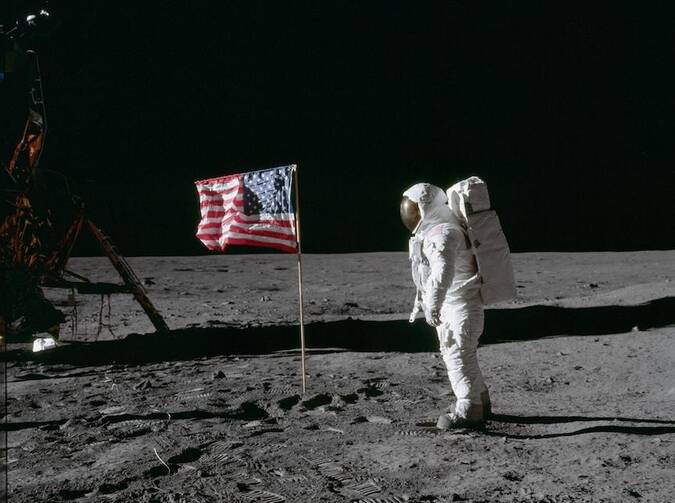 americamag's tweet card. It has been 56 years since humankind went to the moon—but it's still on our minds.