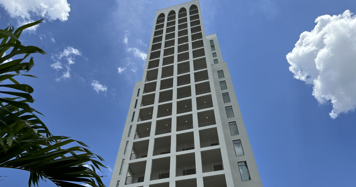 stpetecatalyst's tweet card. The Nolen is St. Petersburg’s latest condominium building to open. A 23-story boutique tower, it has 31 residential units. The tower, located at 126 4th Avenue NE near Beach Drive, began to welcome...