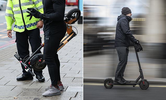 PetenShirl's tweet card. The plans will be welcomed by police. Last year, the Mail revealed e-scooters were linked to more than 20,000 crimes over the last three years, including drug trafficking and sex offences.