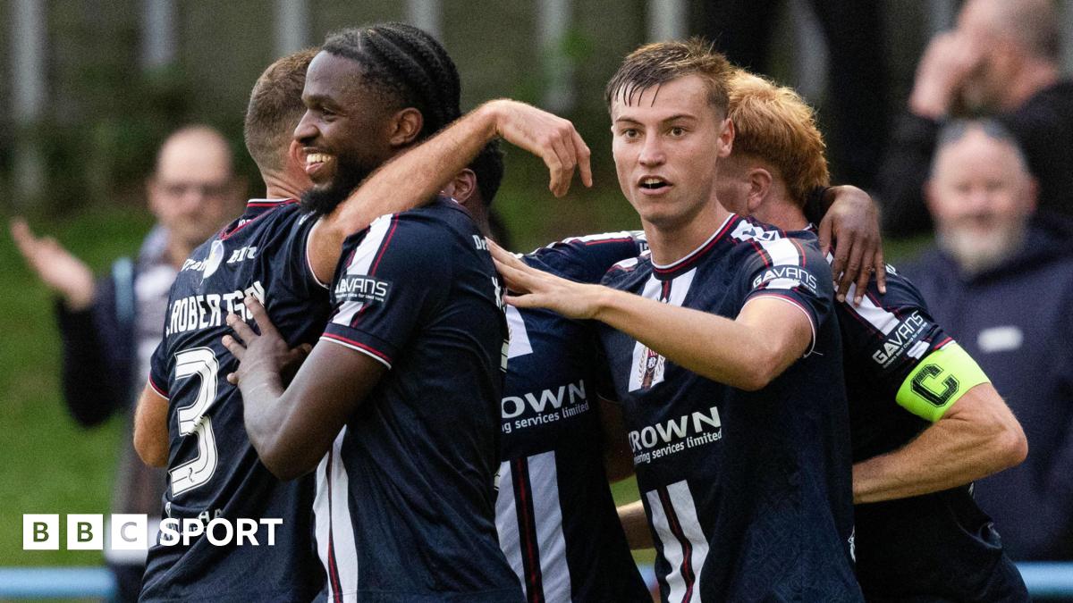 BBCScotlandNews's tweet card. Dundee secure their first win under Steven Pressley at the third time of asking, but male hard work of things at Lowland League side Bonnyrigg Rose, while Motherwell secure their place in the next...