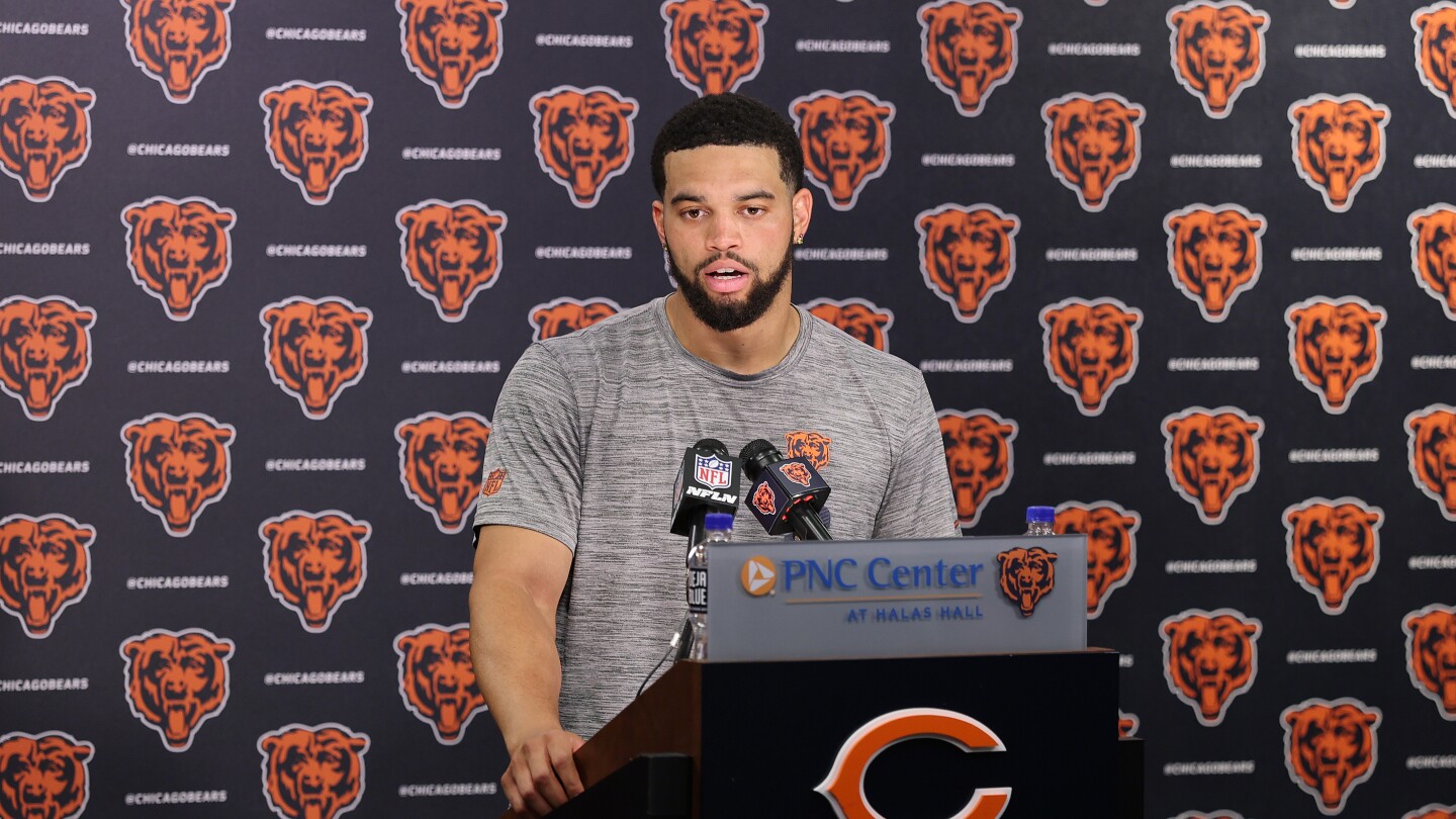 ProFootballTalk's tweet card. The Bears have never had a quarterback throw for 4,000 yards in a season and Caleb Williams is aiming to change that this year.