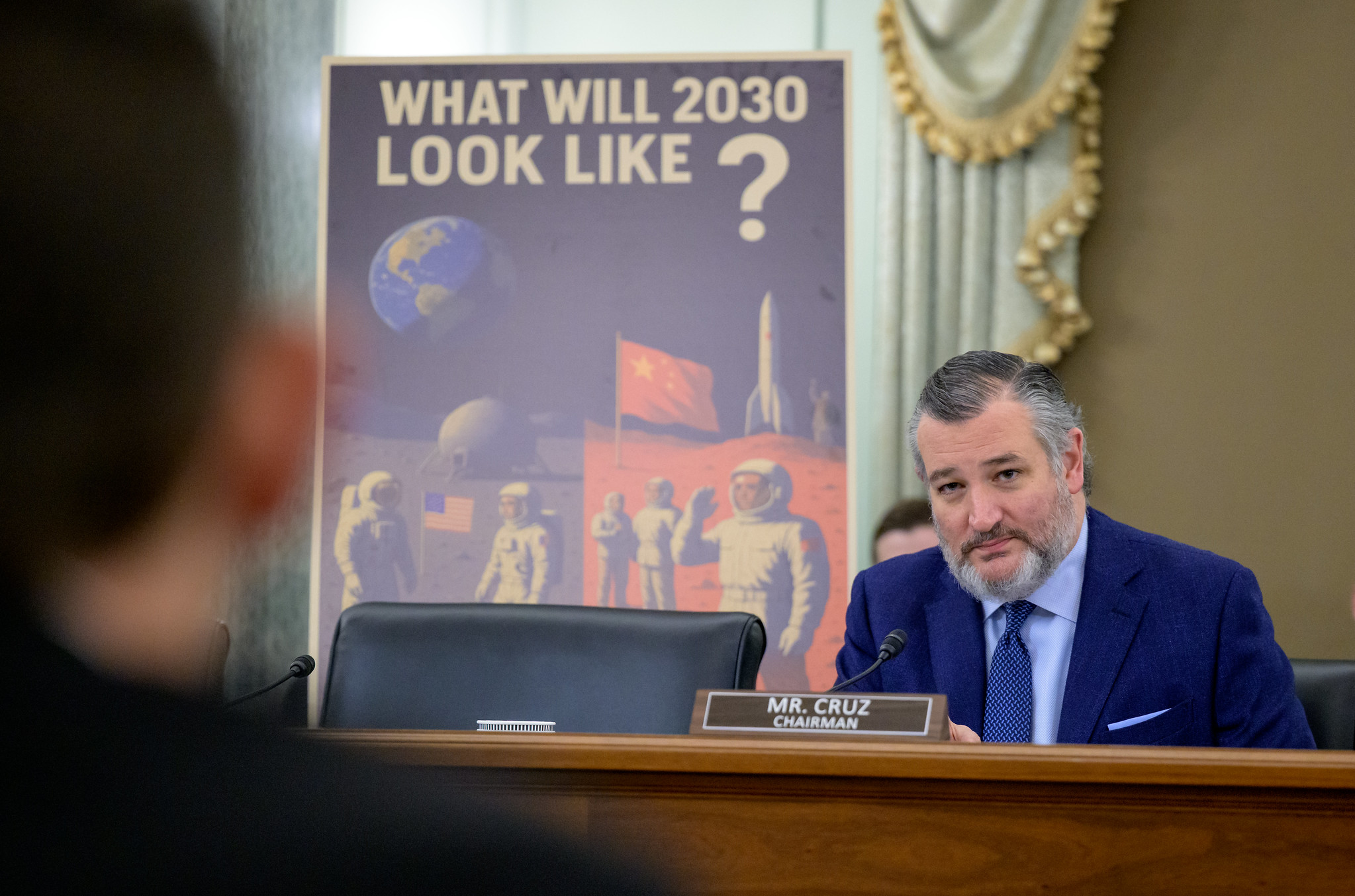 HoustonChron's tweet card. Thanks to Senator Ted Cruz and President Donald Trump, NASA will have robust funding for manned missions at Houston's Johnson Space Center, helping us win the space race against China. 