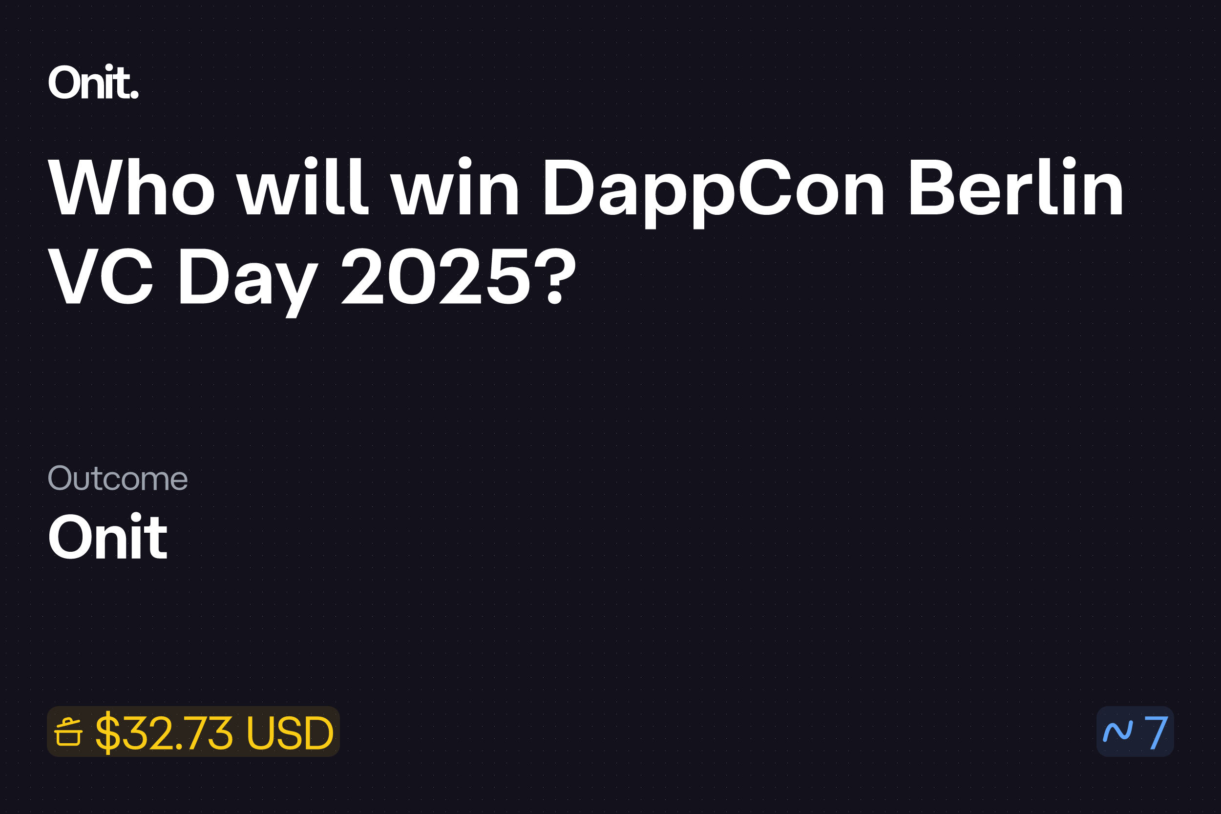 james_mccomish's tweet card. Make your prediction with Onit to win up to 0.009 ETH