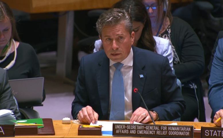 ForstMichel's tweet card. Briefing to the Security Council on the humanitarian situation and the protection of aid workers in...