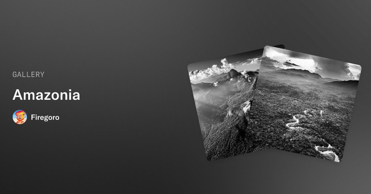 HydrateLabs's tweet card. 5 shots of the Amazon by Sebastiao Salgado 
