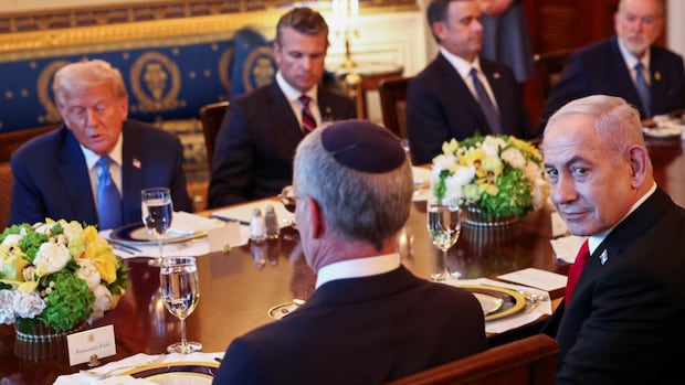 AU_SIS's tweet card. Fresh off their joint military assault in Iran, Israeli Prime Minister Benjamin Netanyahu and U.S. President Donald Trump took a victory lap at the White House Monday evening. But after a second...