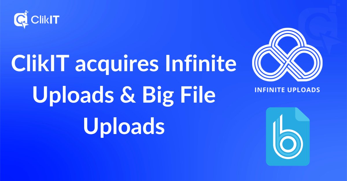 BlakeWhittle7's tweet card. Today, ClikIT is announcing the acquisition of Infinite Uploads and the popular Big File Uploads plugin, a WordPress plugin that enables WordPress sites to ...