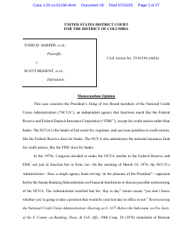 Aarondklein's tweet card. MEMORANDUM OPINION. Plaintiffs' 3 motion for summary judgment is granted, and Defendants' 11 cross motion for summary judgment is denied. Plaintiffs' 3 motion for preliminary injunction and 4 motion...