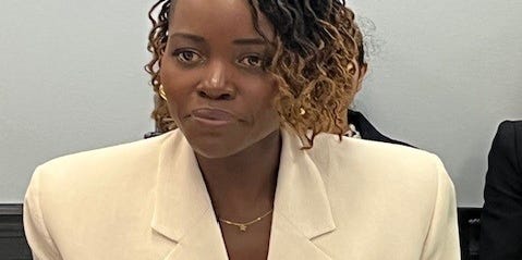 dberrygannett's tweet card. Actress Lupita Nyong'o joined the Congressional Black Caucus to lobby for funding, better treatments for uterine fibroids