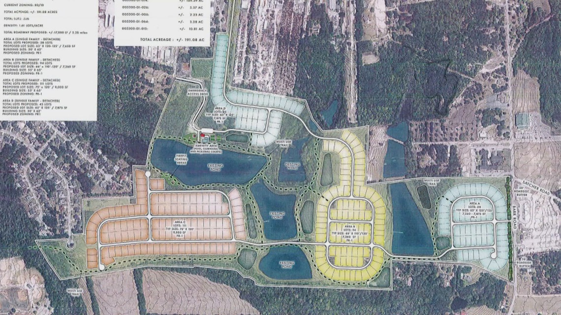 WLTX's tweet card. A residential subdivision proposed near Lexington is sparking mixed community reactions as officials prepare to review the project.