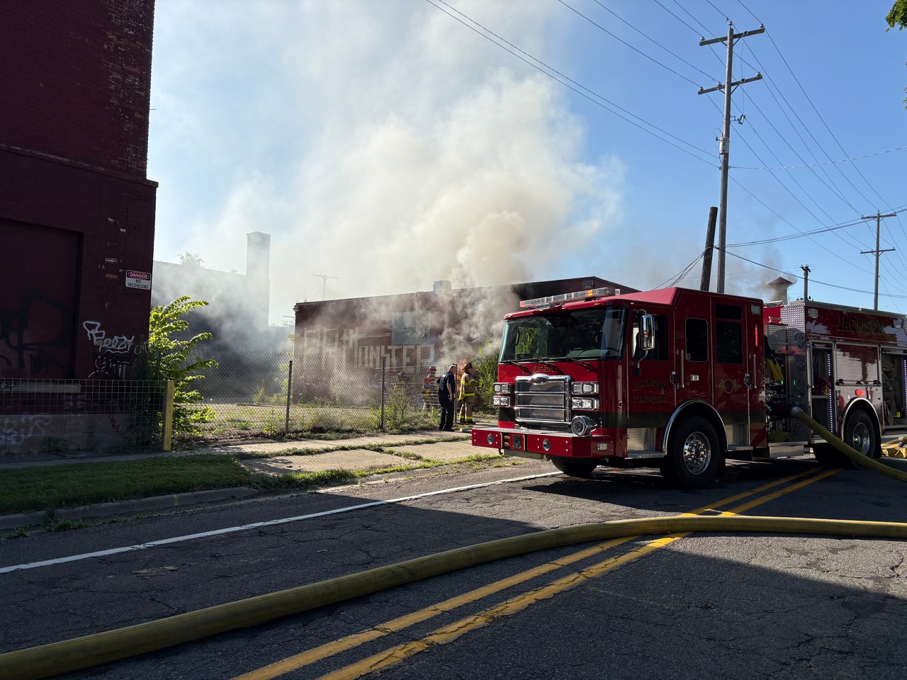 MLive's tweet card. Multiple fire departments respond to the EPA Superfund site known for contamination with hazardous chemicals including PFAS, arsenic and chromium.