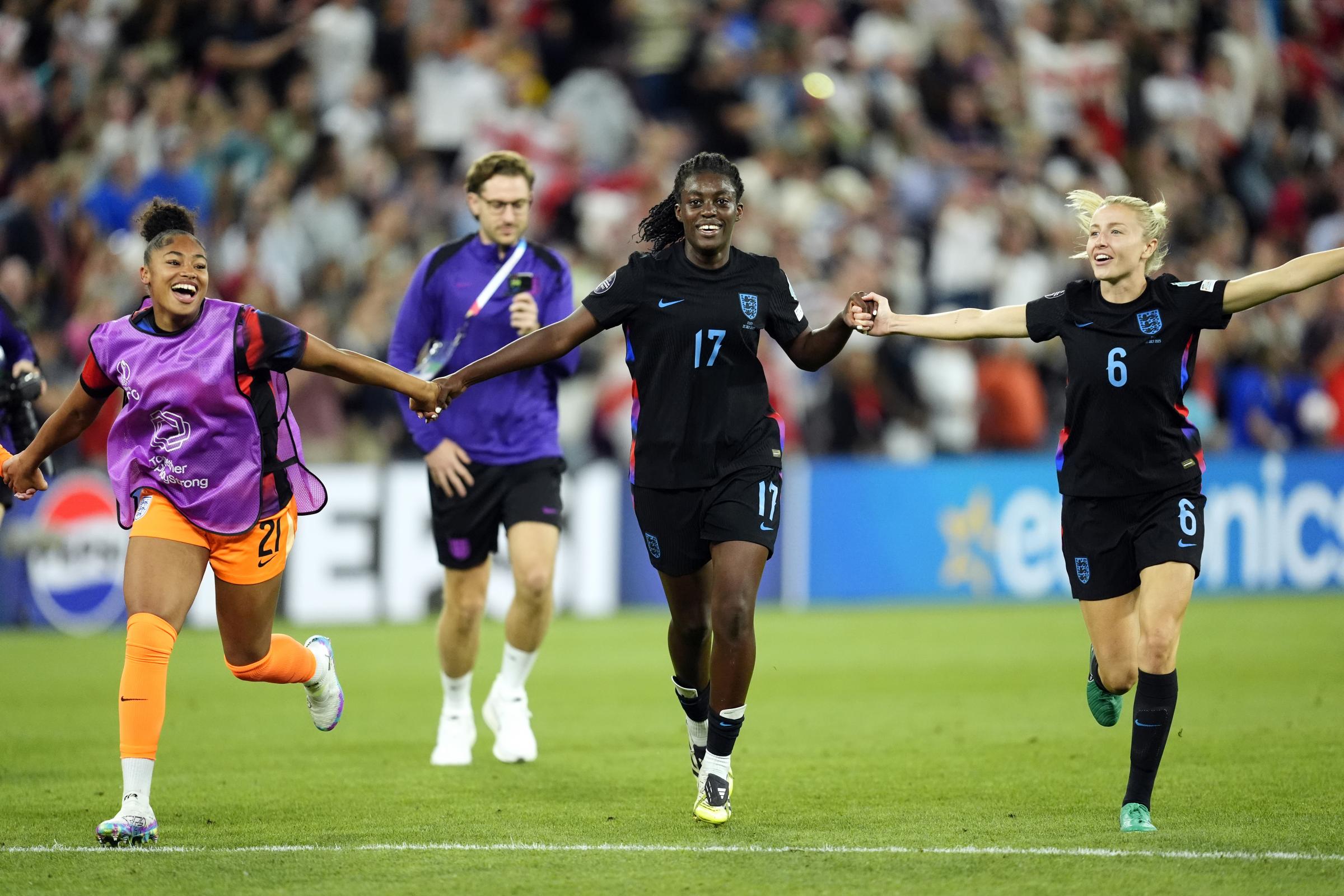 CJPhillips1982's tweet card. FORMER Southend High School pupil Michelle Agyemang helped fire England into the Euro 2025 final tonight.