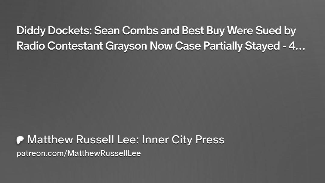 innercitypress's tweet card. Get more from Matthew Russell Lee: Inner City Press on Patreon