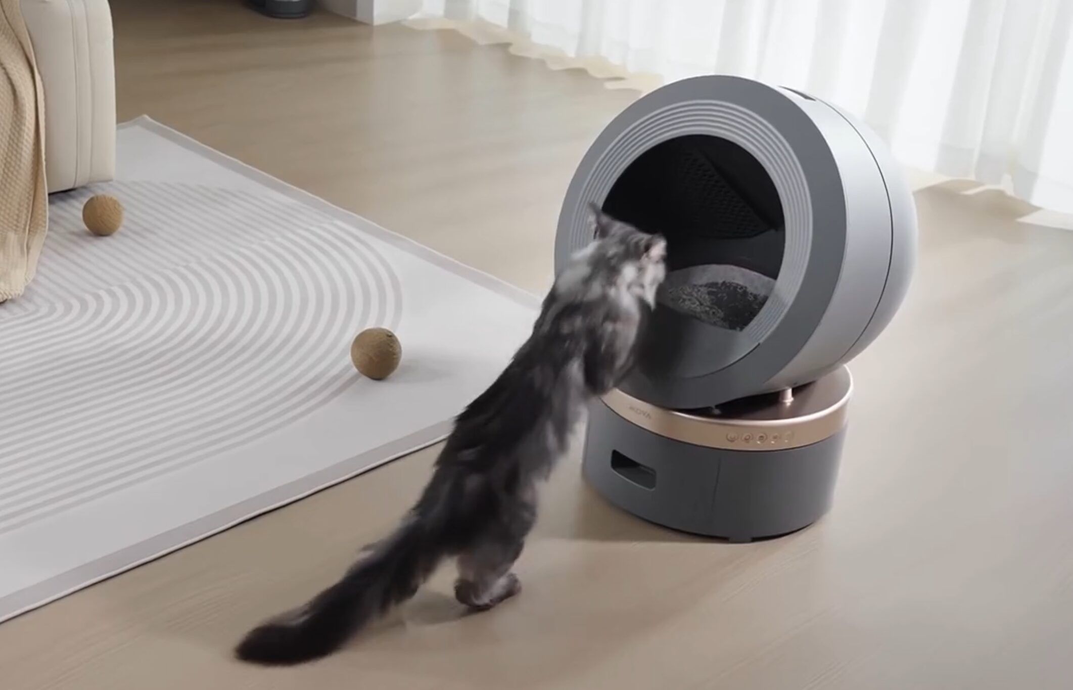 FabSceneJp's tweet card. アメリカのMOVA Techが開発した自動清掃機能付き猫用トイレ「MOVA LR10 Prime」が、クラウド