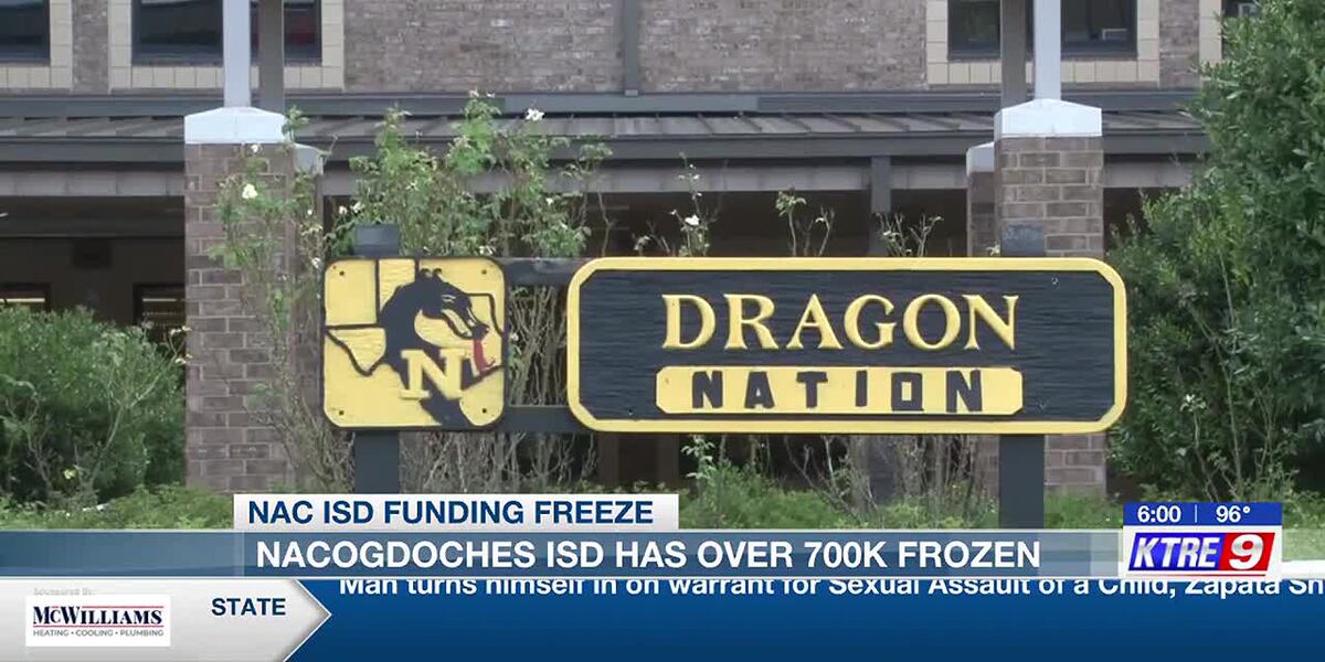 KLTV7's tweet card. Nacogdoches ISD says they are expecting to be affected by the federal education funding freeze this school year after losing over $700,000 in funding.
