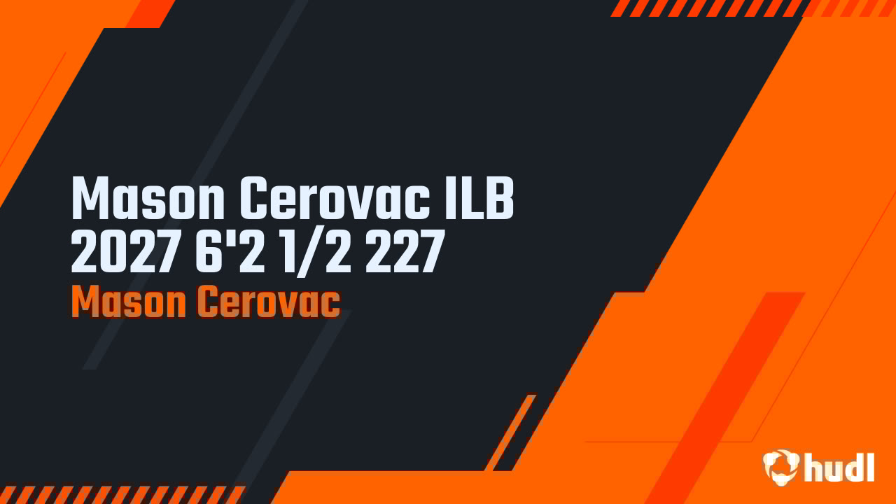 MasonC91618's tweet card. Mason Cerovac ILB 2027 6'2 1/2 227