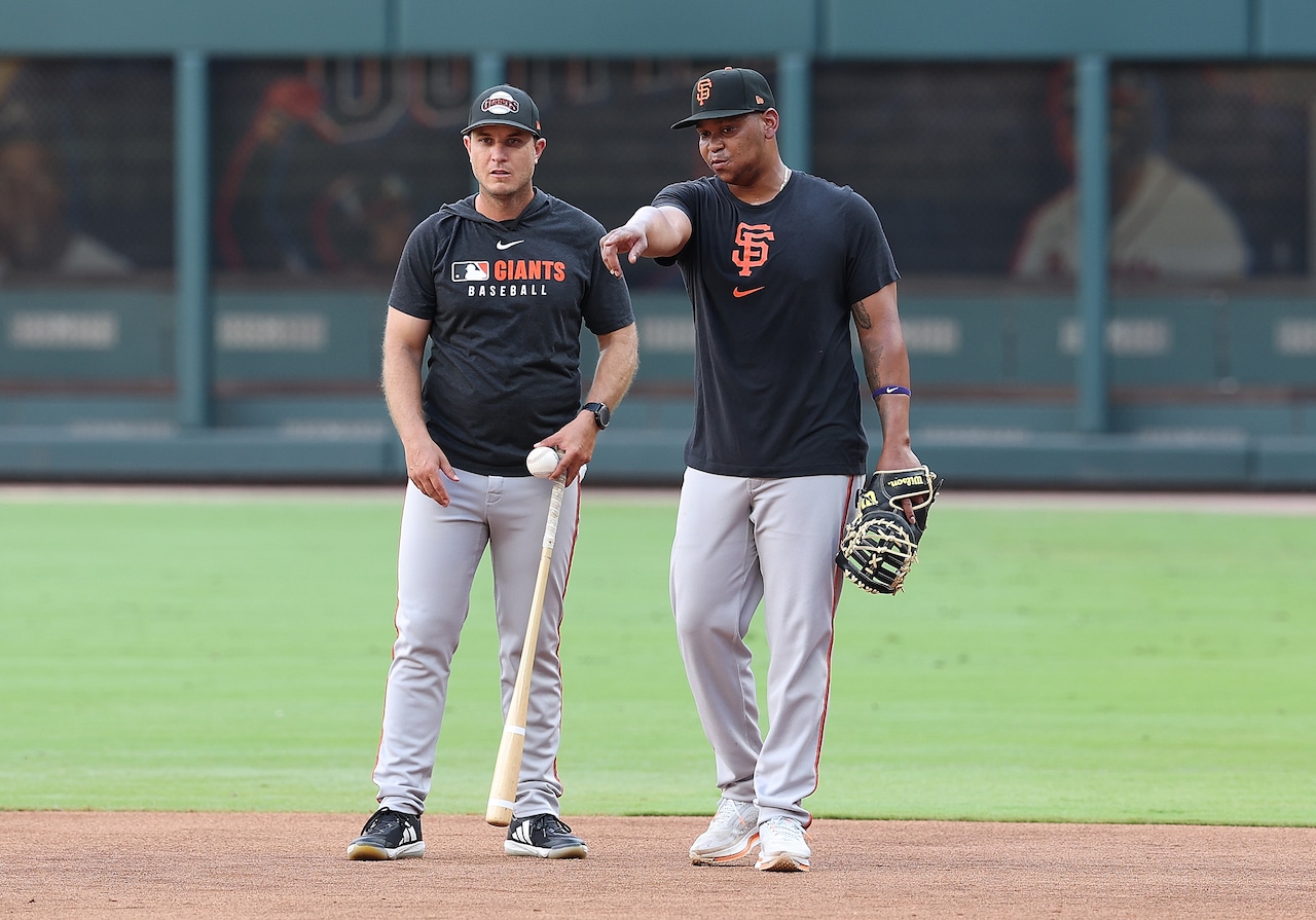masslivesports's tweet card. Rafael Devers earned a new title Tuesday night in Atlanta: Giants first baseman. He's playing the field for the first time in 2025.