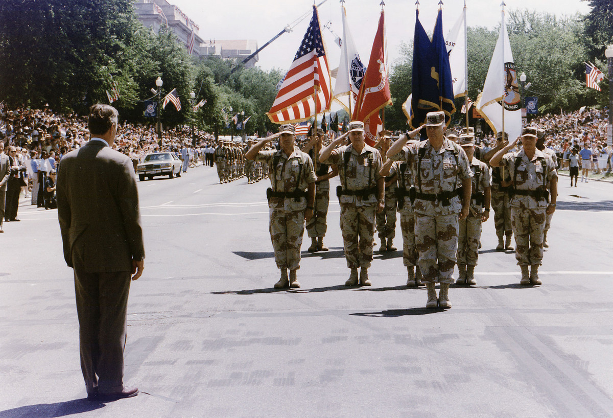 patcaldwell's tweet card. Military parades of yore celebrated a win. That’s why this one is so unusual and risky for Trump.