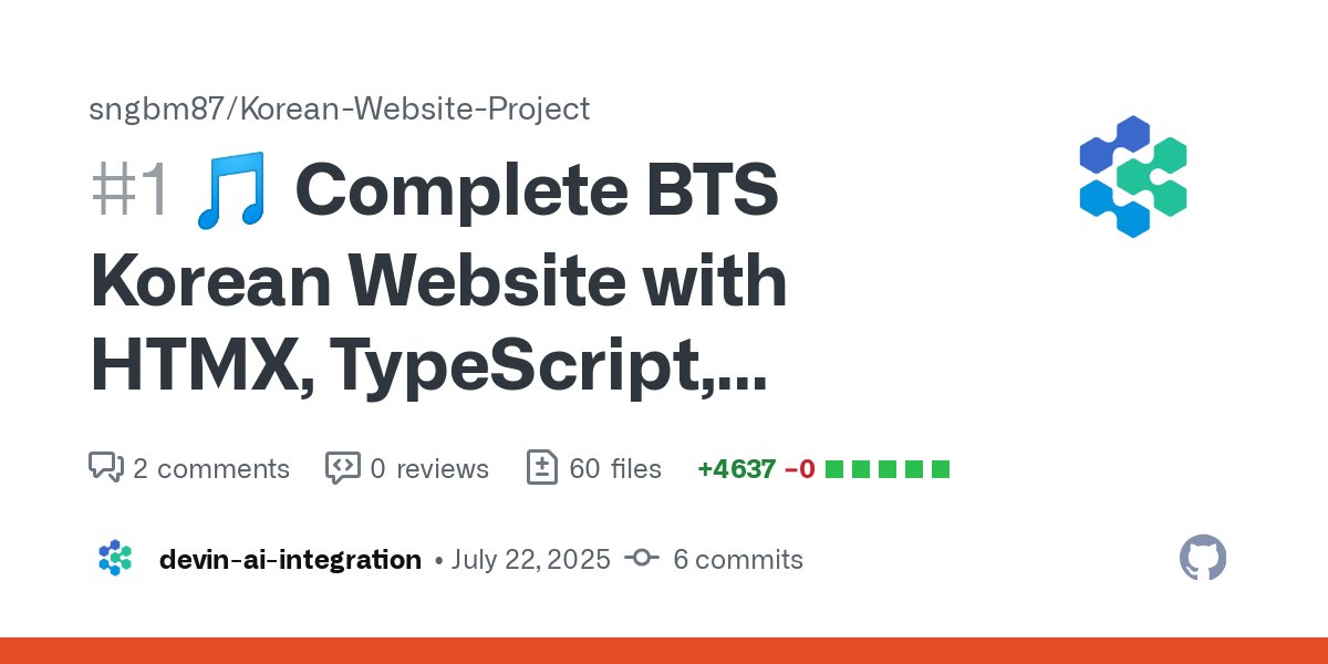sangbeomlee1987's tweet card. 🔒 Comprehensive Cybersecurity Audit & Code Quality Review Summary This PR implements a comprehensive cybersecurity audit and code quality review across the entire BTS Korean website codebas...