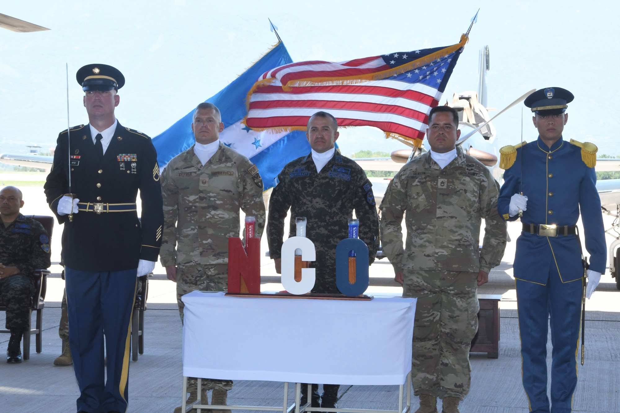 JTF_Bravo's tweet card. Joint Task Force-Bravo and the Armed Forces of Honduras hosted the second Multinational Noncommissioned Officer Induction Ceremony at Soto Cano Air Base, Honduras, Aug. 23, 2024.
