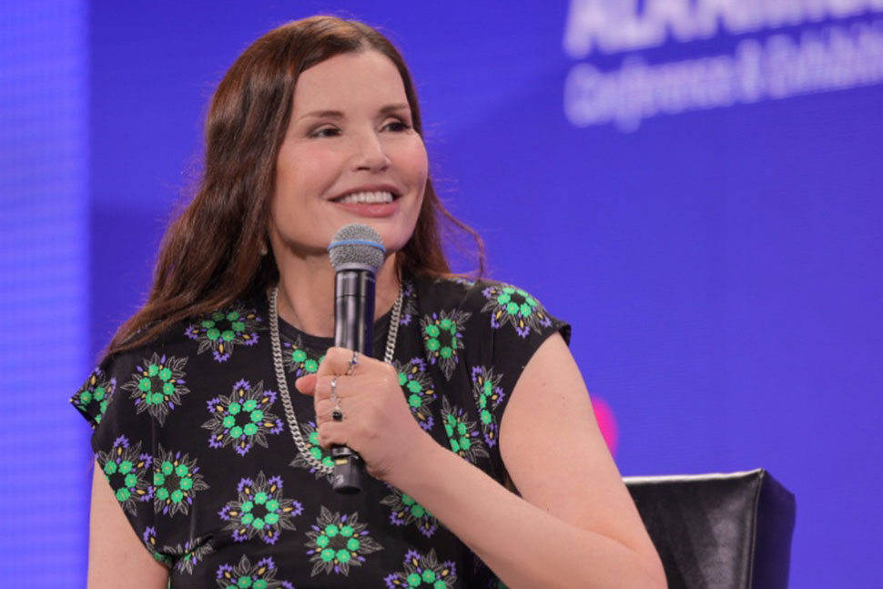 amlibraries's tweet card. Academy Award–winning actor Geena Davis wrote and illustrated The Girl Who Was Too Big for the Page because she was “a tall baby.”