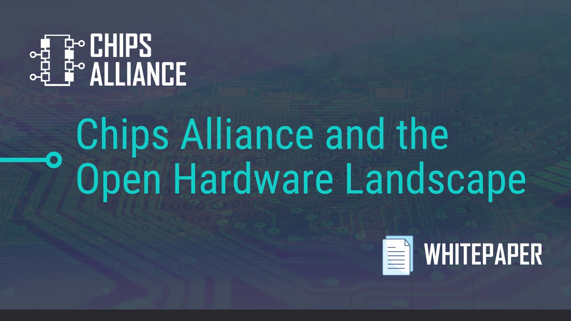 CHIPSAlliance's tweet card. CHIPS Alliance has just released a new white paper, CHIPS Alliance and the Open Hardware Landscape, designed to demystify the current state of open hardware, outline the challenges ahead, and chart a...