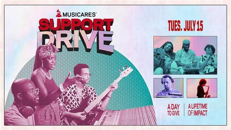 RecordingAcad's tweet card. Help make a difference for music professionals in need with a donation to the 2025 Support Drive, a brand new annual initiative to raise funds for MusiCares' services. Learn more about the day of...