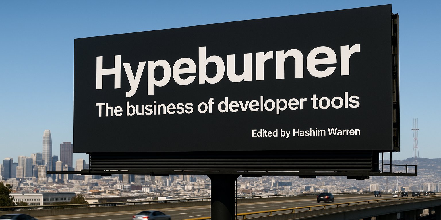 hashim_warren's tweet card. The business of developer tools