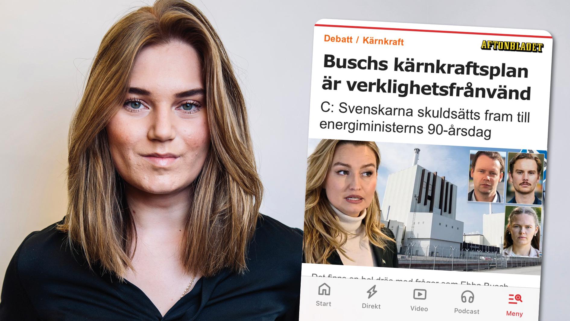 ABDebatt's tweet card. Replik från KDU om satsningen på ny kärnkraft