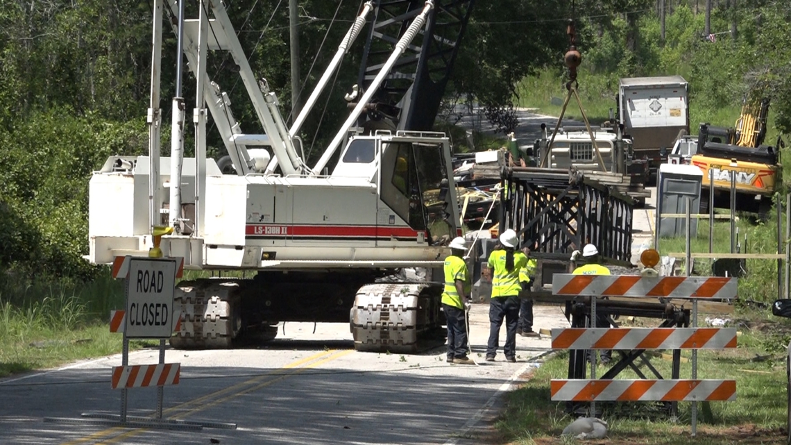WLTX's tweet card. The South Carolina Department of Transportation is repairing a bridge over Pine Tree Creek due to structural deficiencies.