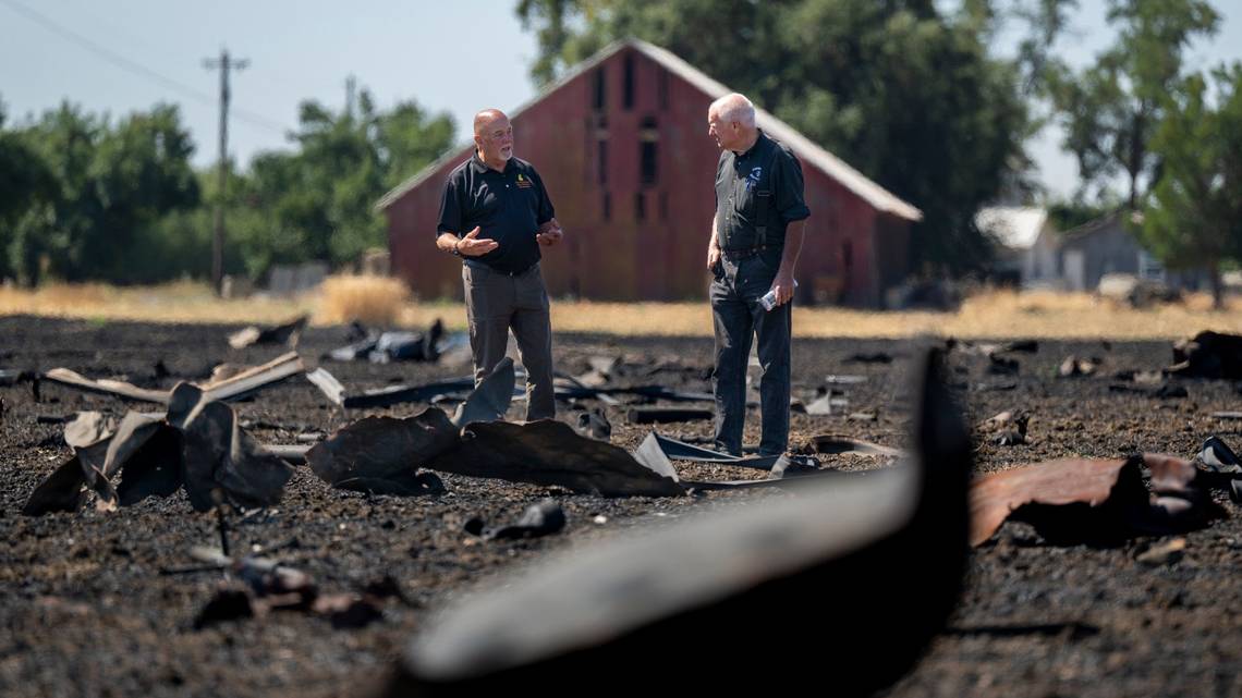 sacbee_news's tweet card. Neighboring farm sues over damaged farm land and equipment blamed on July 1 blast.