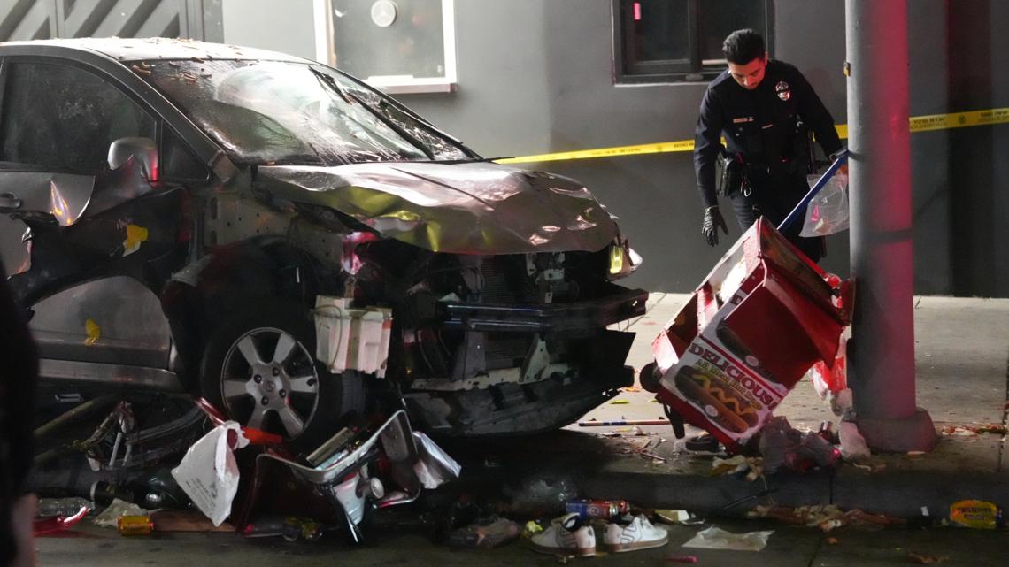 ABC10's tweet card. Injuries ranged from minor pain to serious fractures and lacerations, and some people were briefly trapped beneath the vehicle.
