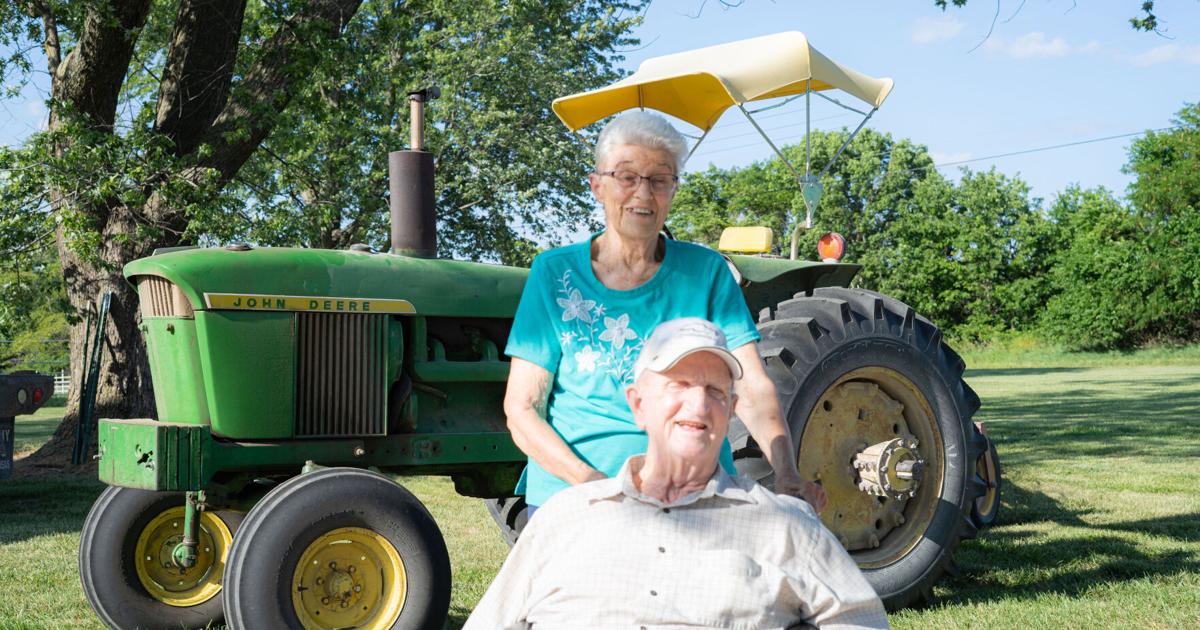 FarmTalkNews's tweet card. “Before Dad bought his first cab tractor, Mom would meet him at the door with a broom and sweep all the dust off him. He finally got talked into getting
