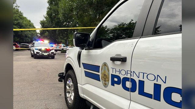 KDVR's tweet card. The Thornton Police Department reported that a suspect was in custody and at least one person was injured following a shooting on Tuesday.