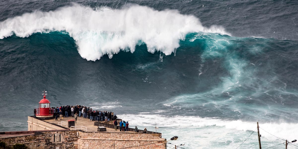 robertct11's tweet card. Things get wild in Portugal as its most notorious big wave roars to life for Filmers@Large.