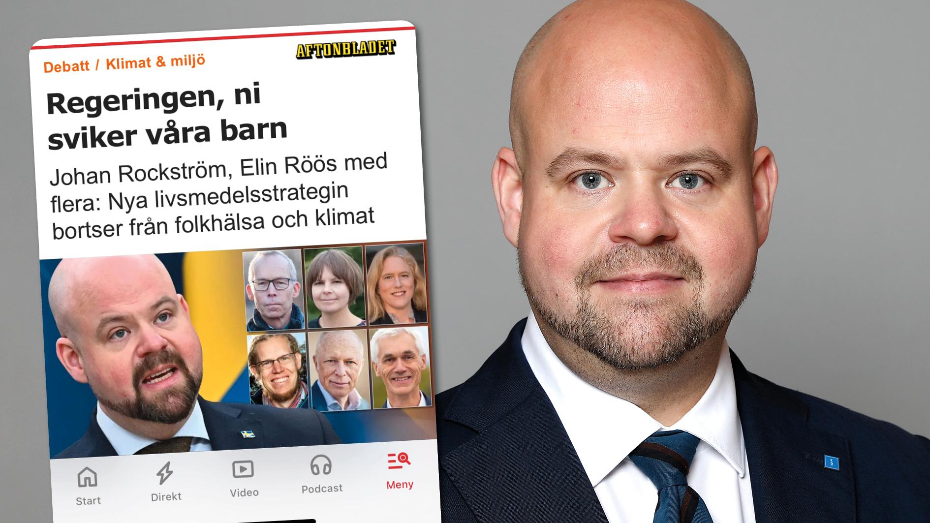 ABDebatt's tweet card. Replik från landsbygdsministern om nya livsmedelsstrategin