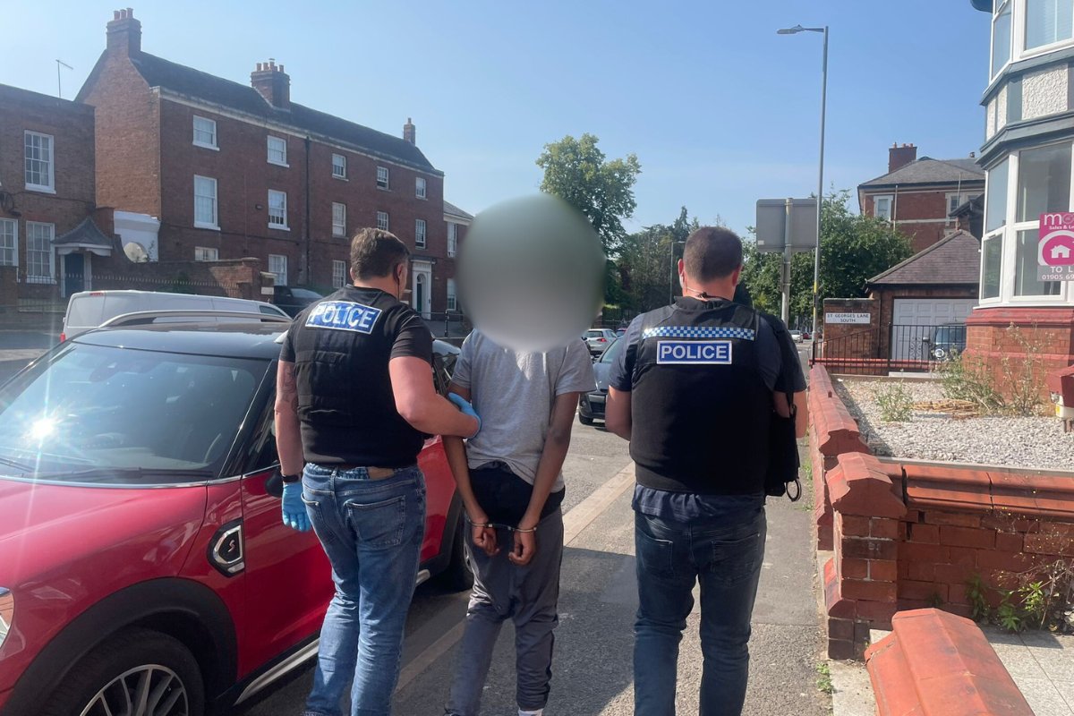 JamesConnell8's tweet card. We have received reports that police are raiding a property in Barbourne Road