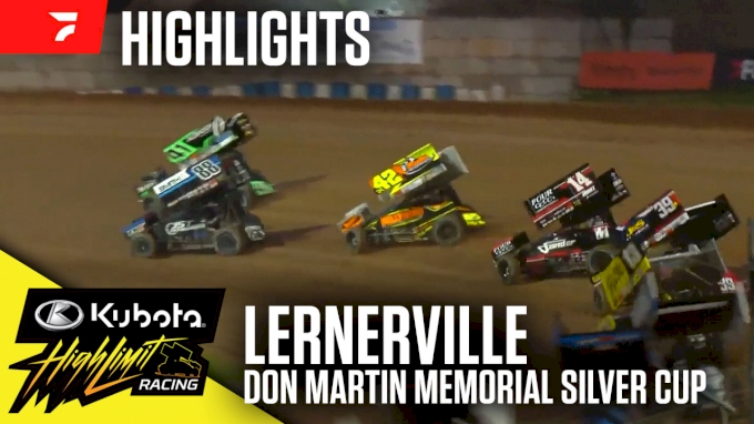 HighLimitRacing's tweet card. Lernerville Speedway hosts the 34th edition of the Don Martin Memorial Silver Cup for Kubota High Limit Racing on Tuesday, July 22, 2025.